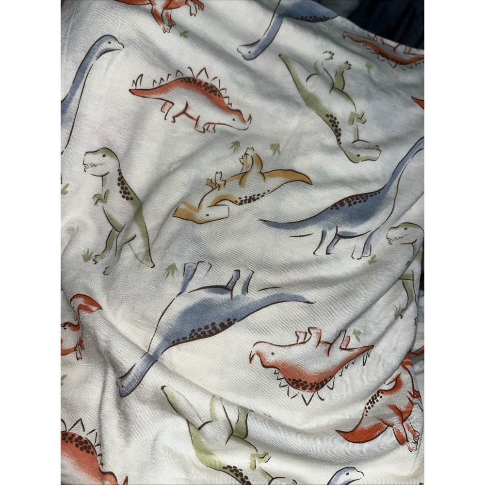 Milkberry Baby Swaddle Blanket Rayon Bamboo Dinosaur Print 36x40